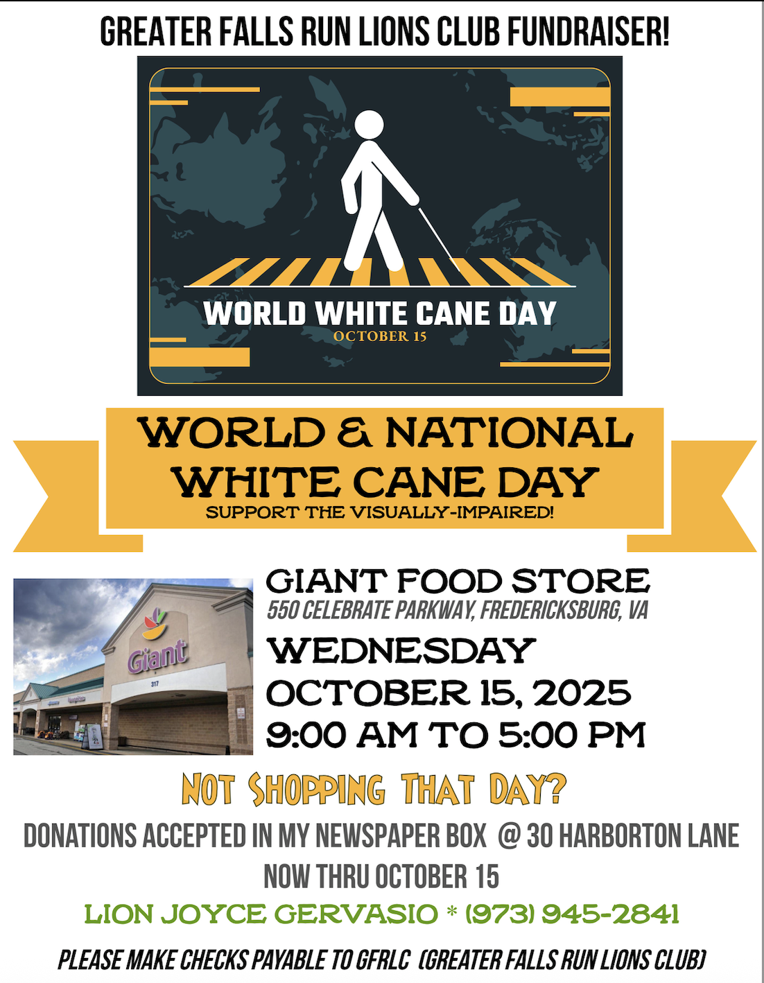 Greater Falls Run White Cane Day